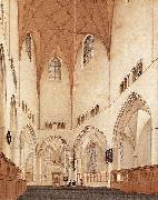 Pieter Jansz Saenredam Interior of the Choir of Saint Bavo's Church at Haarlem. oil on canvas
